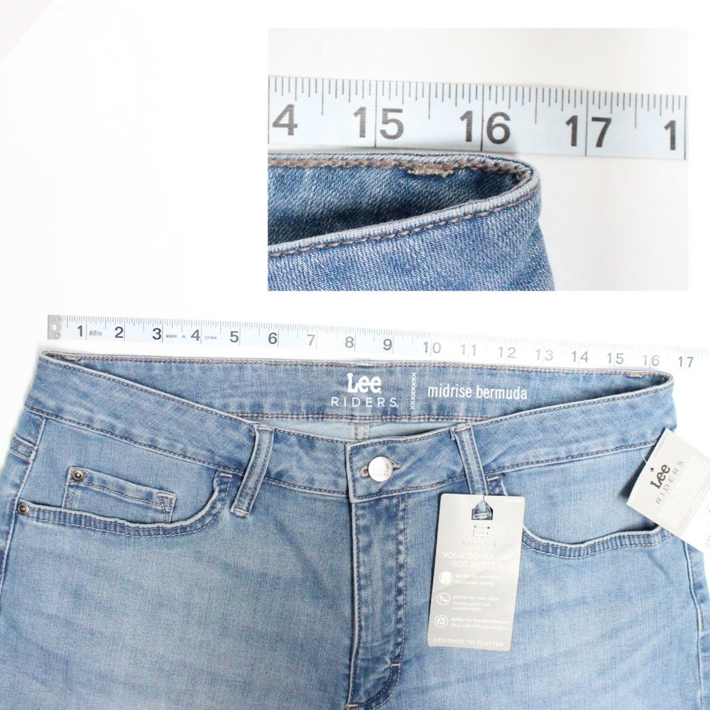 Women's Lee Mid Rise Bermuda Shorts Size 14 - Picture 6 of 14